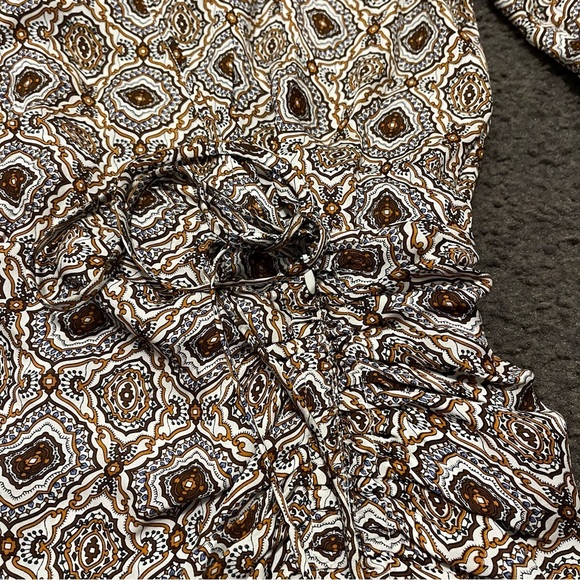 Veronica Beard Alamo Medallion Print Sill Ruffle Mini Dress NWT - Picture 8 of 11